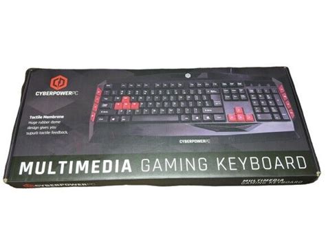 CyberPowerPC Multimedia Gaming Keyboard Black Red Wired USB color coded | eBay