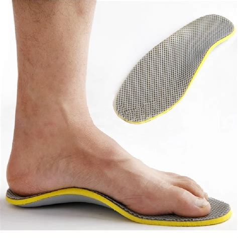 HENGSONG Men Orthopedic Insoles 3D Flatfoot Flat Foot s Orthotic Arch Support Insoles High Arch ...