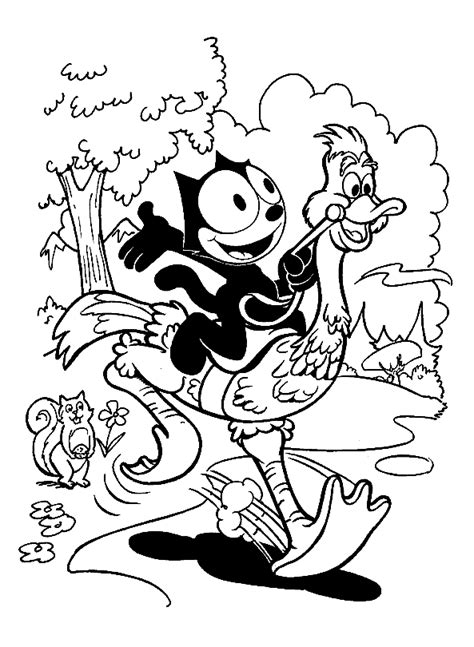 Felix the cat coloring page for kids - Felix The Cat Coloring Pages for Kids