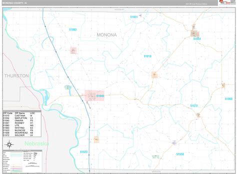 Monona County, IA Wall Map Premium Style by MarketMAPS - MapSales.com