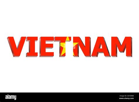 Flag of Vietnam on a text background Stock Photo - Alamy