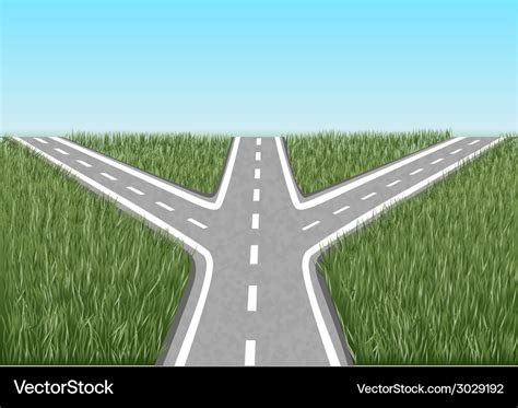 Crossroads Royalty Free Vector Image - VectorStock