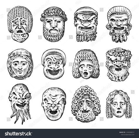 4,918 Greek Mask Ancient Images, Stock Photos & Vectors | Shutterstock