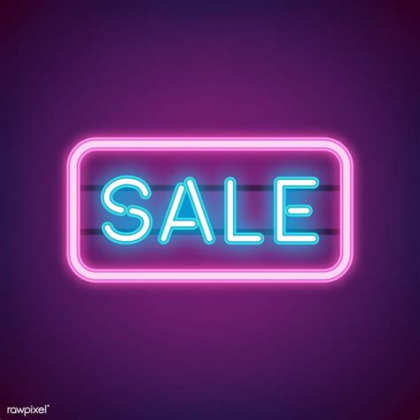 Blue sale neon sign vector | free image by rawpixel.com / NingZk V ...