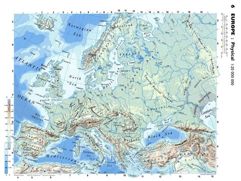 Large detailed physical map of Europe | Europe | Mapsland | Maps of the ...