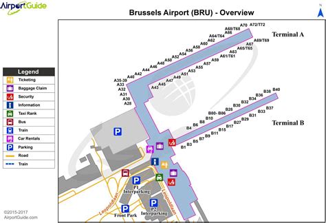 Brussels airport gate map - Map of Brussels airport gate (Belgium)