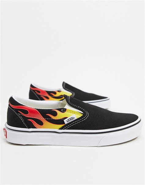 Vans Rubber Flame Old Skool Shoes in Black - Save 63% - Lyst