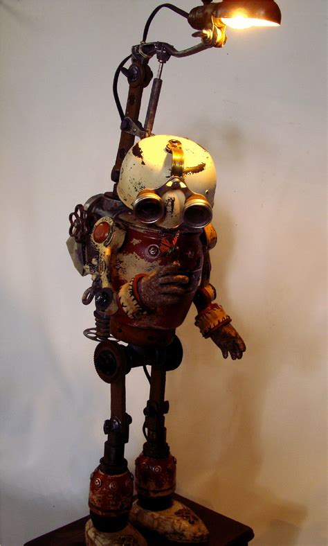 apex by dan jones | Robot sculpture, Metal art projects, Steampunk lamp