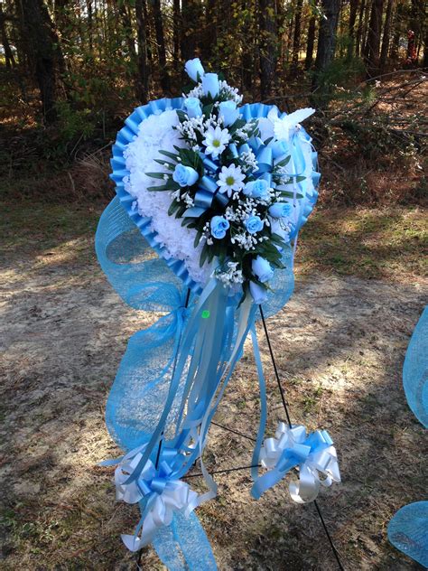 Baby Blue Funeral Flowers / Lovely Baby Boy Ashland Addison Florist Co / They are also commonly ...