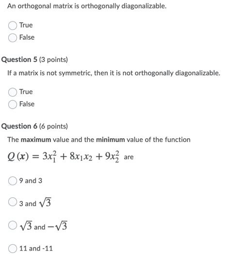 Solved An orthogonal matrix is orthogonally diagonalizable. | Chegg.com