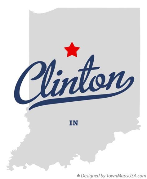 Map of Clinton, Cass County, IN, Indiana