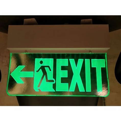 Single Side LED Exit Sign Board, 220 V, Shape: Rectangle at Rs 1250 in ...