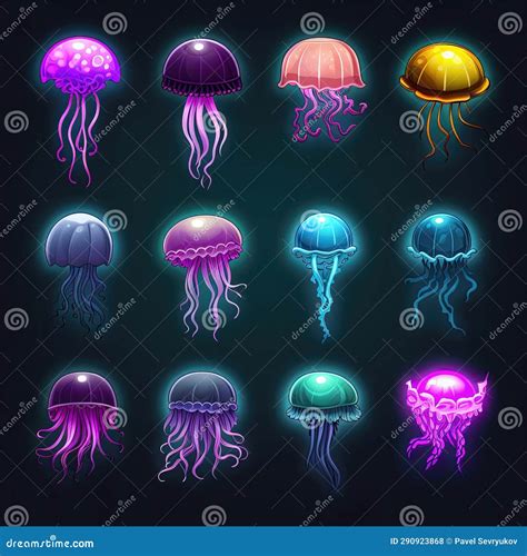 Aquarium Jellyfish In The Deep Blue Stock Photography | CartoonDealer ...