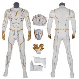 Godspeed Costume The Flash 5 Cosplay August Heart White Fashion Man Full Set