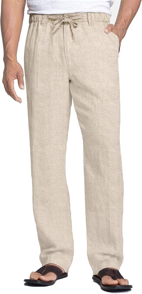 COOFANDY Men's Casual Pants Elastic Waist Lightweight Stretchy Waistband Pants Khaki: Amazon.ca ...