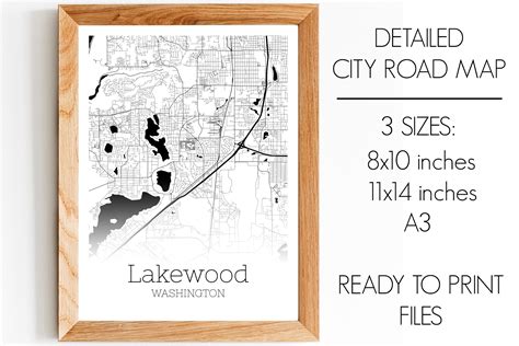 Lakewood Washington City Map Graphic by SVGExpress · Creative Fabrica