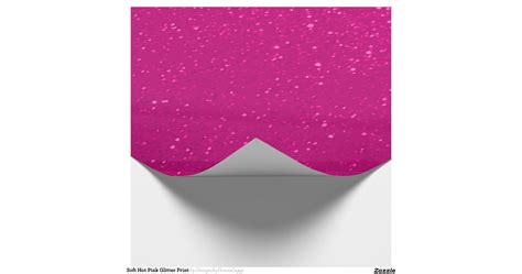 Soft Hot Pink Glitter Print Wrapping Paper | Zazzle