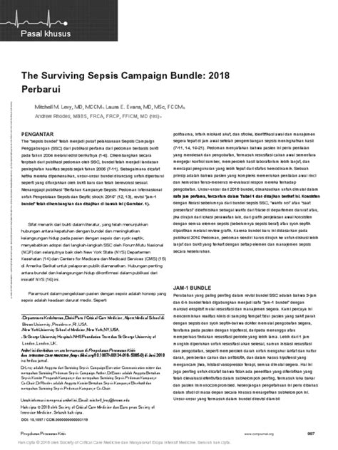 Surviving Sepsis Campaign Hour 1 Bundle 2018.en - Id | PDF