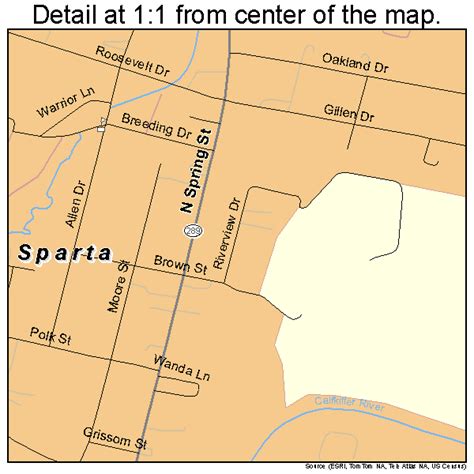 Sparta Tennessee Street Map 4770180