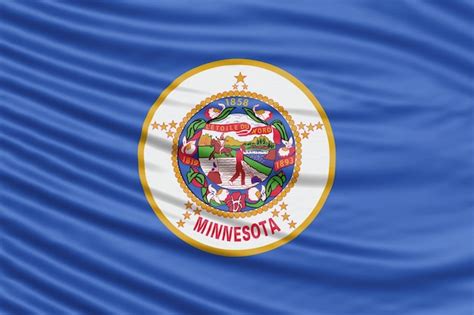 Premium Photo | Minnesota state Flag Wave Close Up, Minnesota flag ...