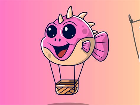 Fish balloon by RaccoonToon on Dribbble