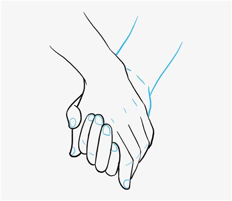 How To Draw Holding Hands - Hands Holding How To Draw - 680x678 PNG Download - PNGkit