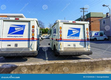 USPS Mail Trucks editorial photo. Image of post, mail - 215243526