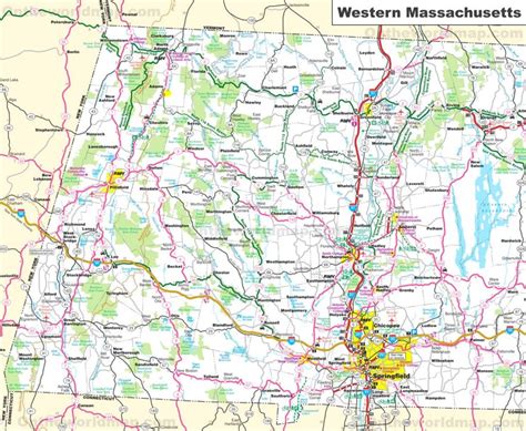 Map of Western Massachusetts - Ontheworldmap.com