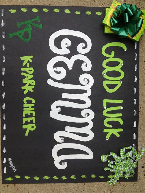 Good luck poster | Luck, Team poster ideas, Cheer signs