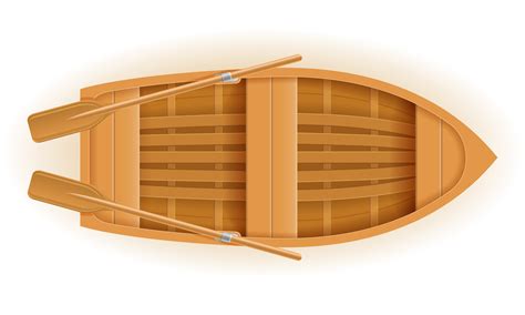 wooden boat top view vector illustration 492537 Vector Art at Vecteezy