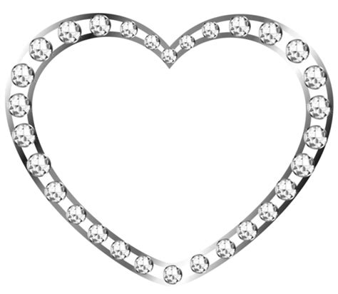 Silver Heart with Diamonds Free Clipart | Diamond free, Silver heart, Clip art freebies