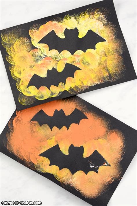 Bat Silhouette Halloween Art - Easy Peasy and Fun