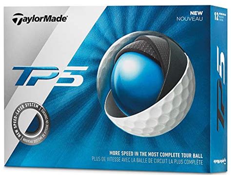 TaylorMade TP5 Golf Balls, White (One Dozen) - Mrgolfstore