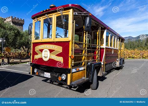 Napa Valley Wine Trolley editorial photography. Image of transportation ...