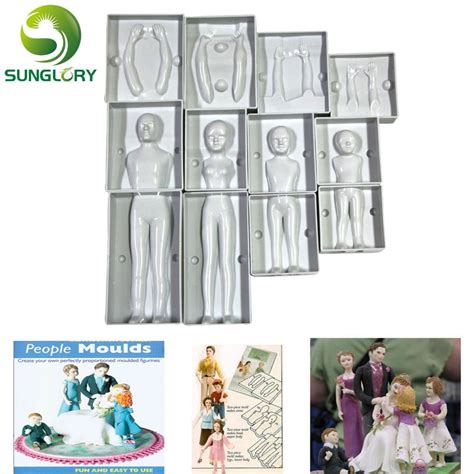 Baking Decoration Fondant 3D People Shaped Cake Figure Mold Family Set ...