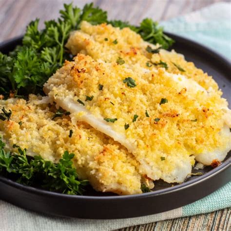 Baked Flounder (Tender Fillets with Crispy Parmesan Panko Topping!)