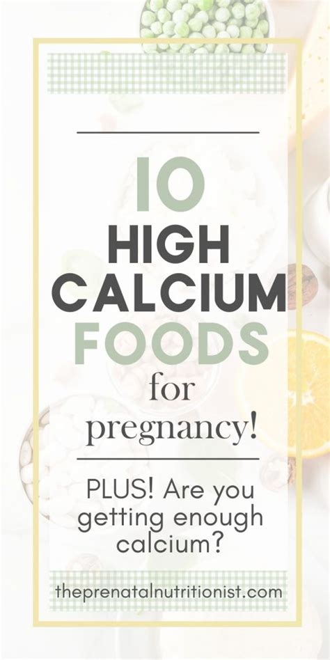 10 High Calcium Foods For Pregnancy | The Prenatal Nutritionist