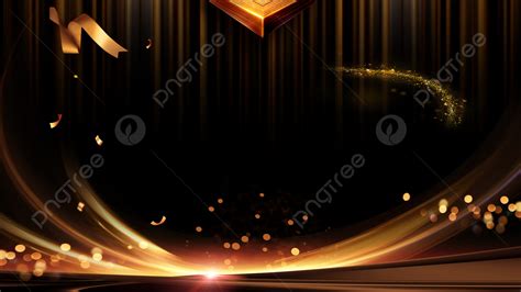 Atmospheric Black Gold Stage Background, Black Gold Background, Bow, Atmosphere Background Image ...