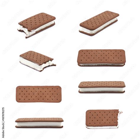 Ice cream sandwich isolated Stock Photo | Adobe Stock