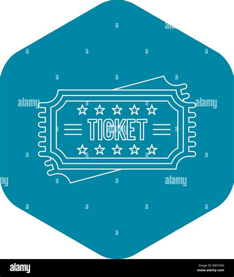 Ticket icon, outline style Stock Vector Image & Art - Alamy