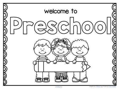 Welcome To Kindergarten Clip Art Black And White