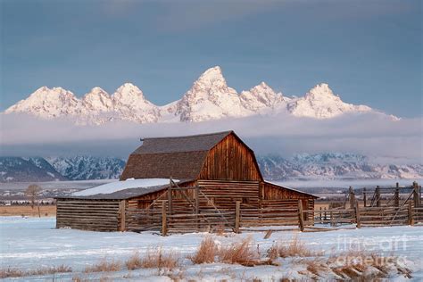 Winter Morning on Mormon Row Photograph by Mike Cavaroc | Fine Art America