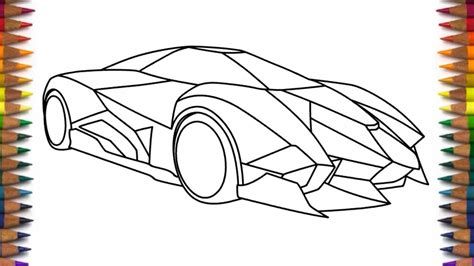 How to draw a cool car Lamborghini Egoista - YouTube