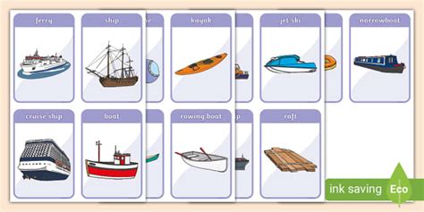 Water Transport Flashcards - Travel and Transport - Twinkl