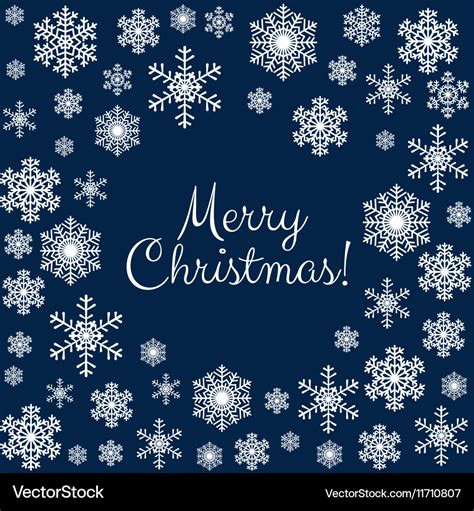 Christmas card with snowflakes Royalty Free Vector Image