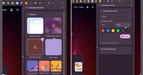 Google Chrome integrates AI for enhanced theme customization ...