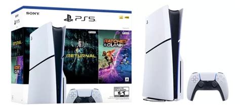 Console padrão Ps5 Slim Bundle Ratchet & Clank and Returnal Cor Branco ...