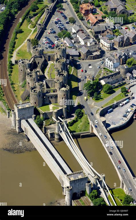 Conwy Castle Aerial Stock Photos & Conwy Castle Aerial Stock Images - Alamy