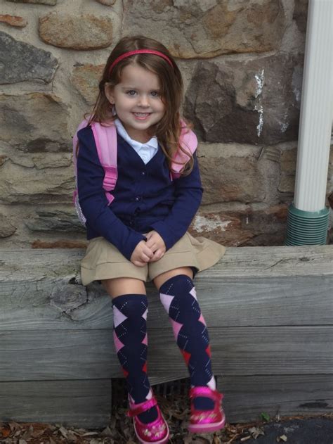 Those socks! | Toddler school uniforms, School uniform outfits, School ...