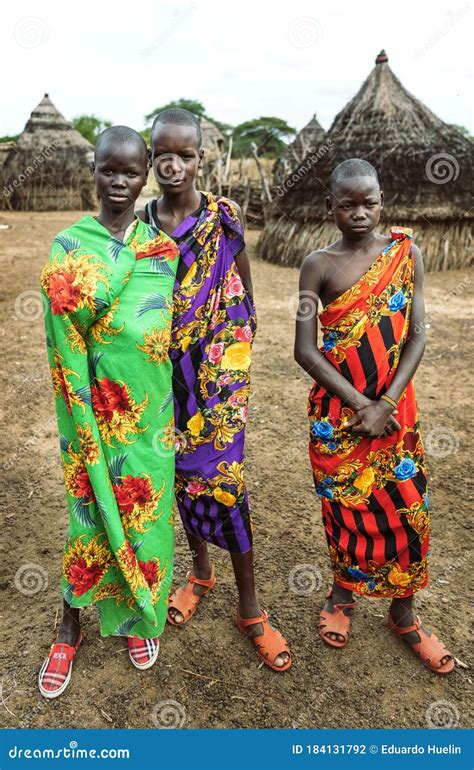 TOPOSA TRIBE, SOUTH SUDAN - MARCH 12, 2020: Teenagers Wrapped in ...